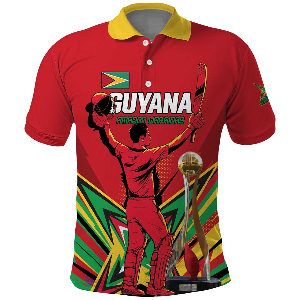 Personalized Amazon Warriors Champion Guyana Cricket Polo Shirt - Wonder Print Shop