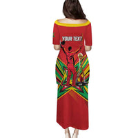 Personalized Amazon Warriors Champion Guyana Cricket Puletasi - Wonder Print Shop