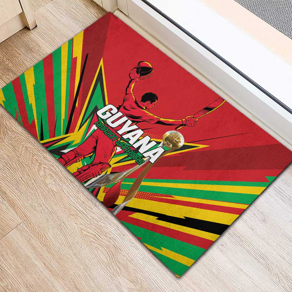 Amazon Warriors Champion Guyana Cricket Rubber Doormat - Wonder Print Shop