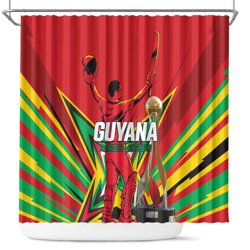 Amazon Warriors Champion Guyana Cricket Shower Curtain - Wonder Print Shop
