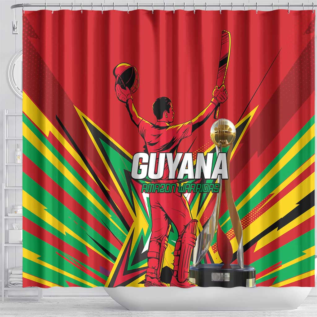 Amazon Warriors Champion Guyana Cricket Shower Curtain - Wonder Print Shop