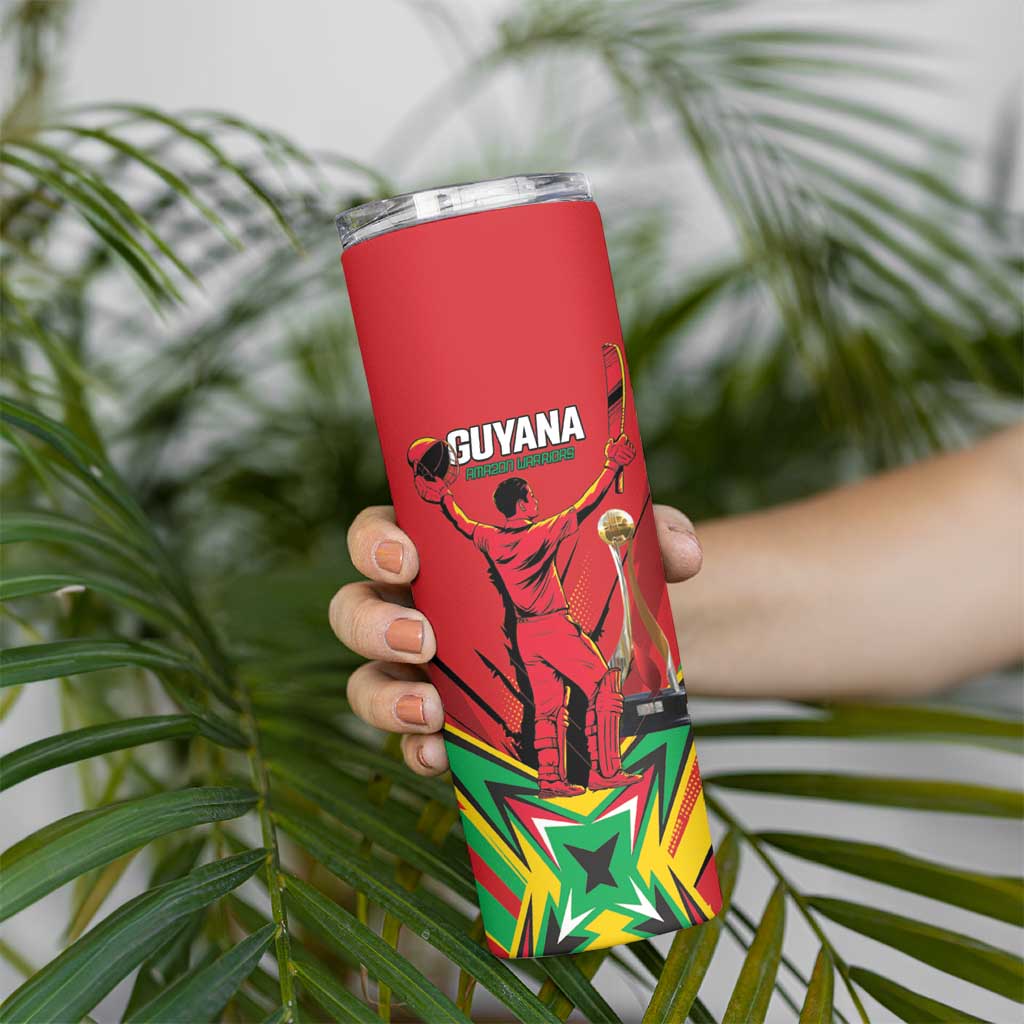 Personalized Amazon Warriors Champion Guyana Cricket Skinny Tumbler - Wonder Print Shop