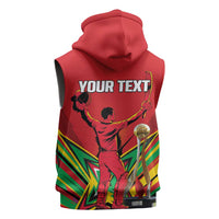 Personalized Amazon Warriors Champion Guyana Cricket Sleeveless Hoodie - Wonder Print Shop