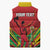 Personalized Amazon Warriors Champion Guyana Cricket Sleeveless Puffer Jacket - Wonder Print Shop