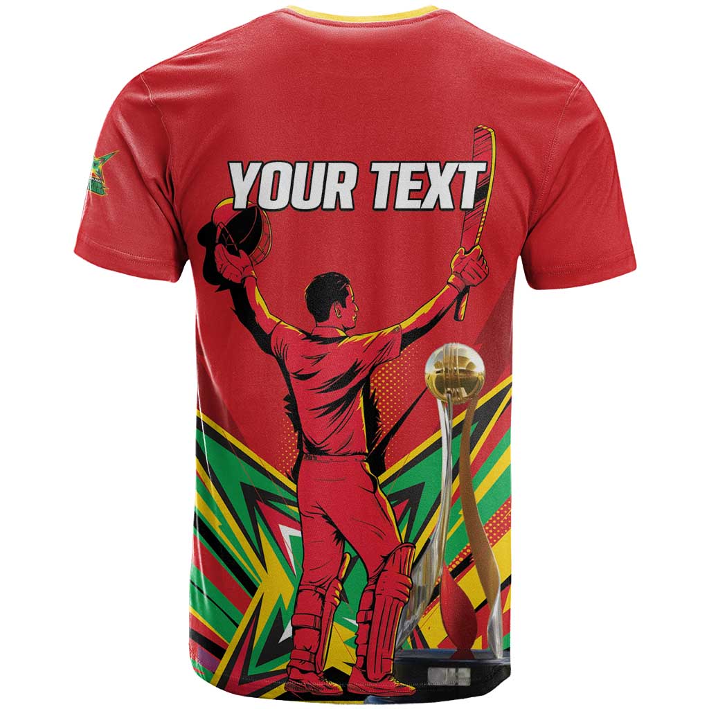 Personalized Amazon Warriors Champion Guyana Cricket T Shirt - Wonder Print Shop