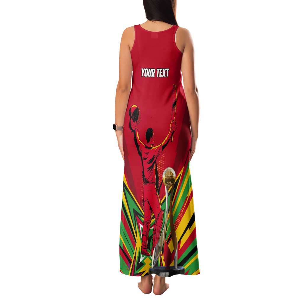 Personalized Amazon Warriors Champion Guyana Cricket Tank Maxi Dress - Wonder Print Shop