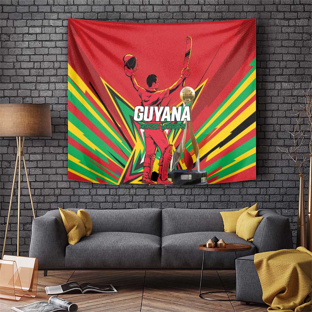 Amazon Warriors Champion Guyana Cricket Tapestry - Wonder Print Shop