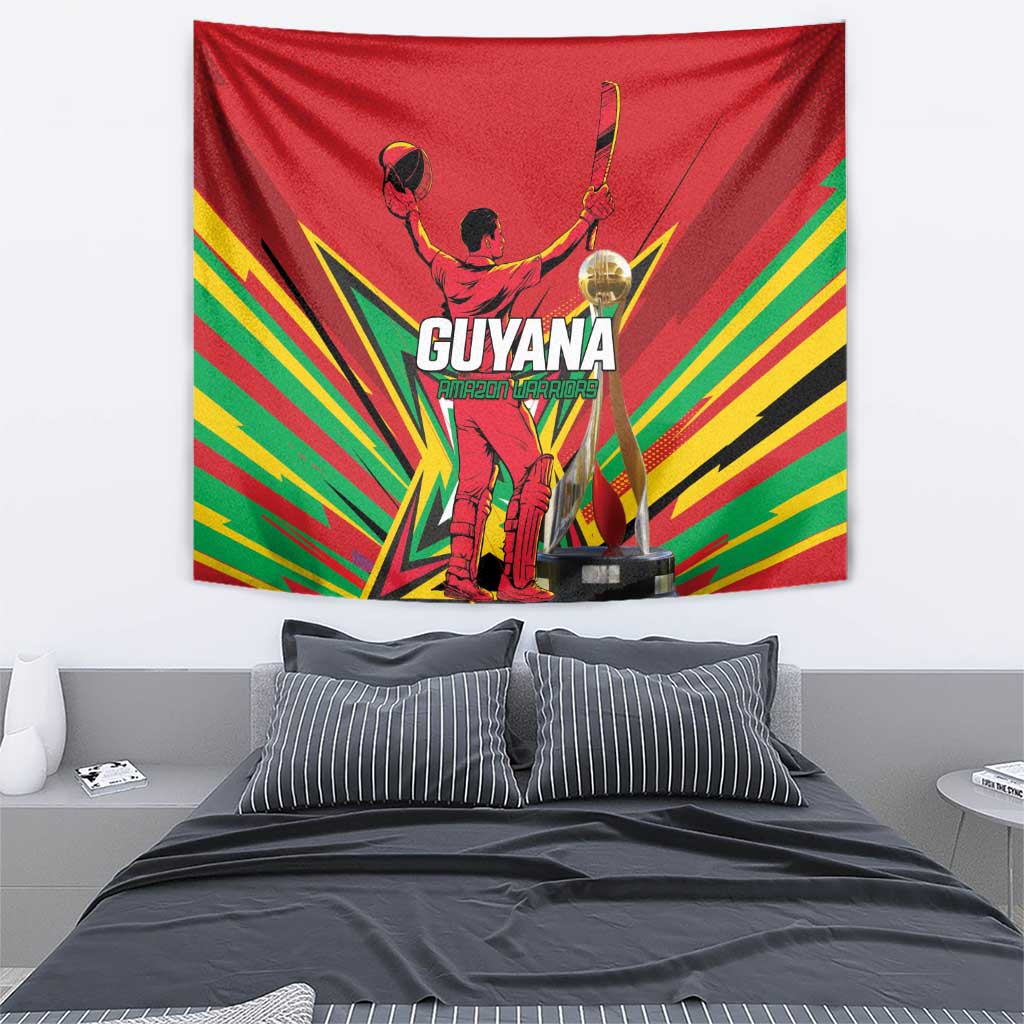 Amazon Warriors Champion Guyana Cricket Tapestry - Wonder Print Shop