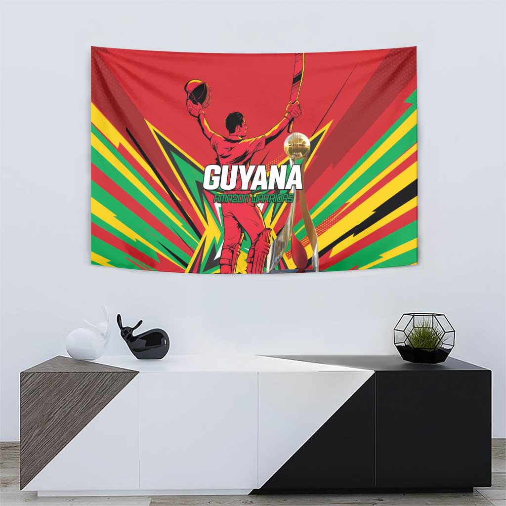 Amazon Warriors Champion Guyana Cricket Tapestry - Wonder Print Shop