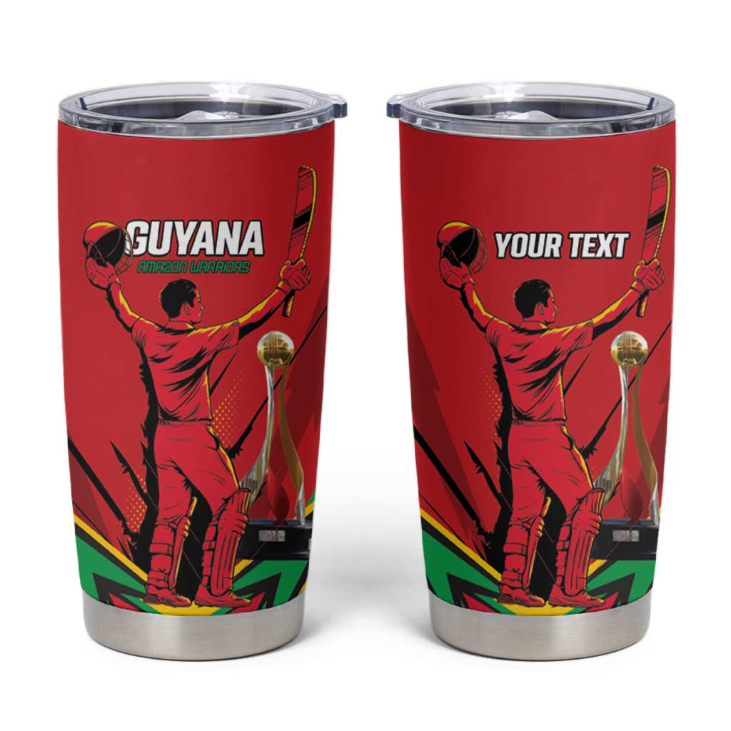 Personalized Amazon Warriors Champion Guyana Cricket Tumbler Cup - Wonder Print Shop
