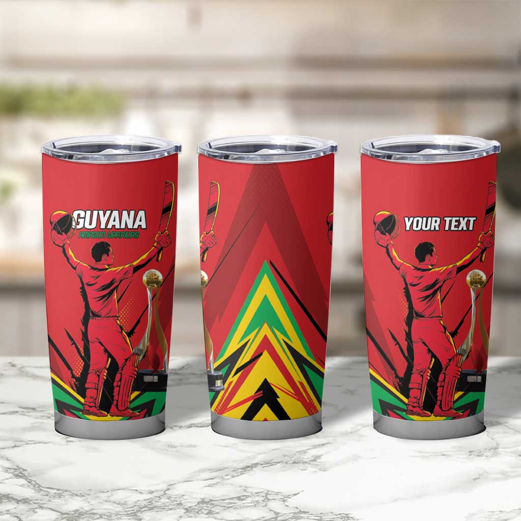Personalized Amazon Warriors Champion Guyana Cricket Tumbler Cup - Wonder Print Shop