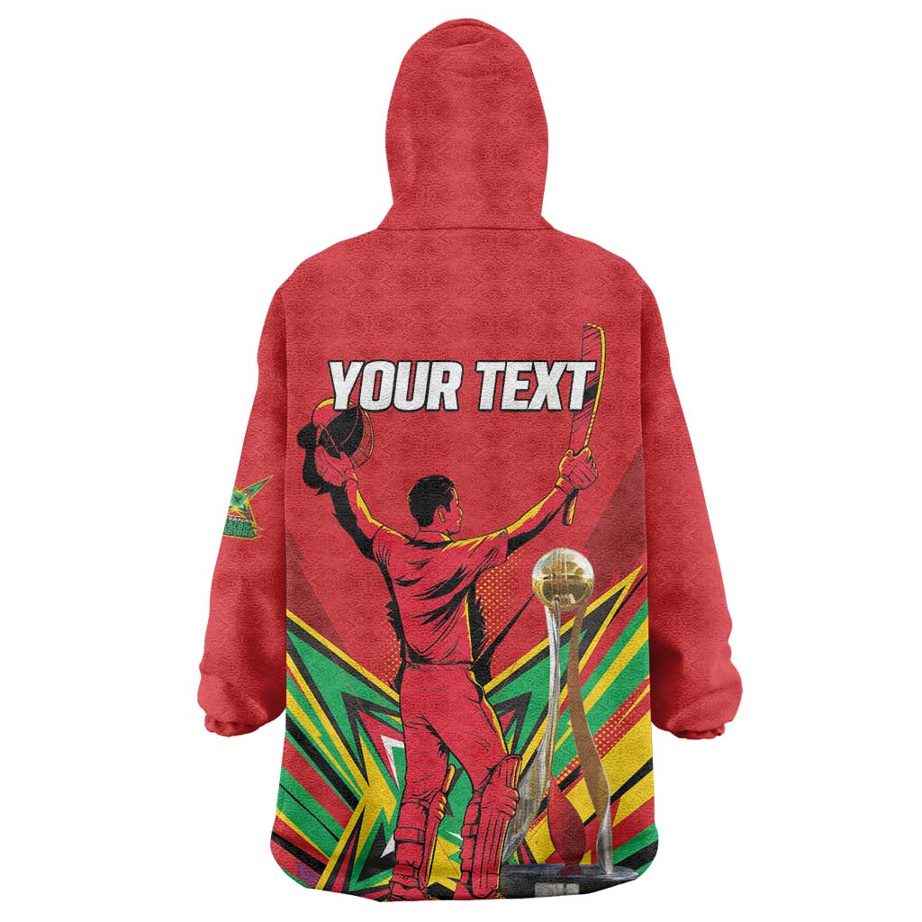 Personalized Amazon Warriors Champion Guyana Cricket Wearable Blanket Hoodie - Wonder Print Shop