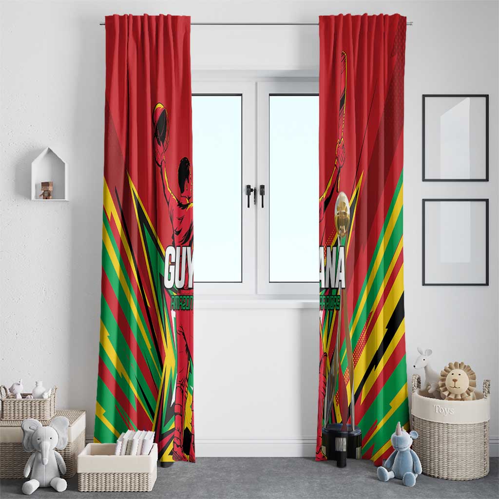 Amazon Warriors Champion Guyana Cricket Window Curtain - Wonder Print Shop