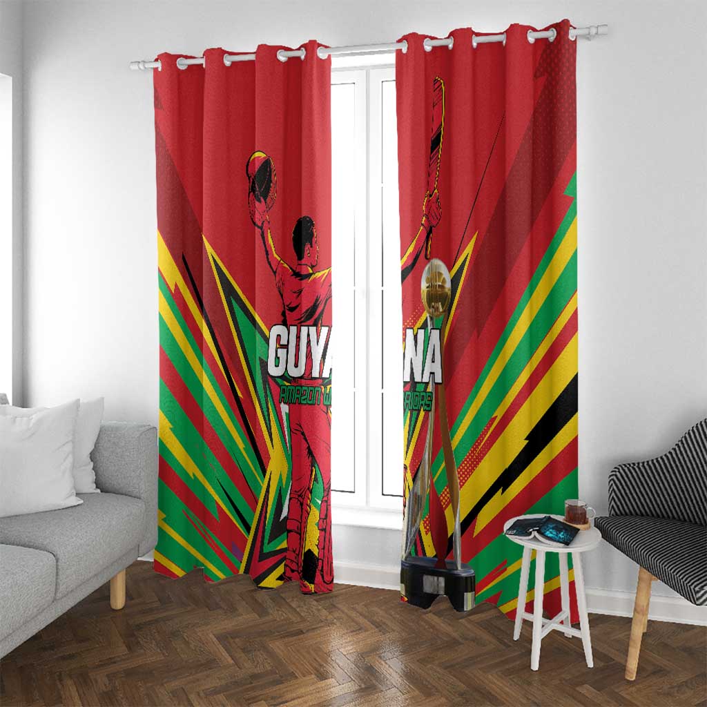 Amazon Warriors Champion Guyana Cricket Window Curtain - Wonder Print Shop