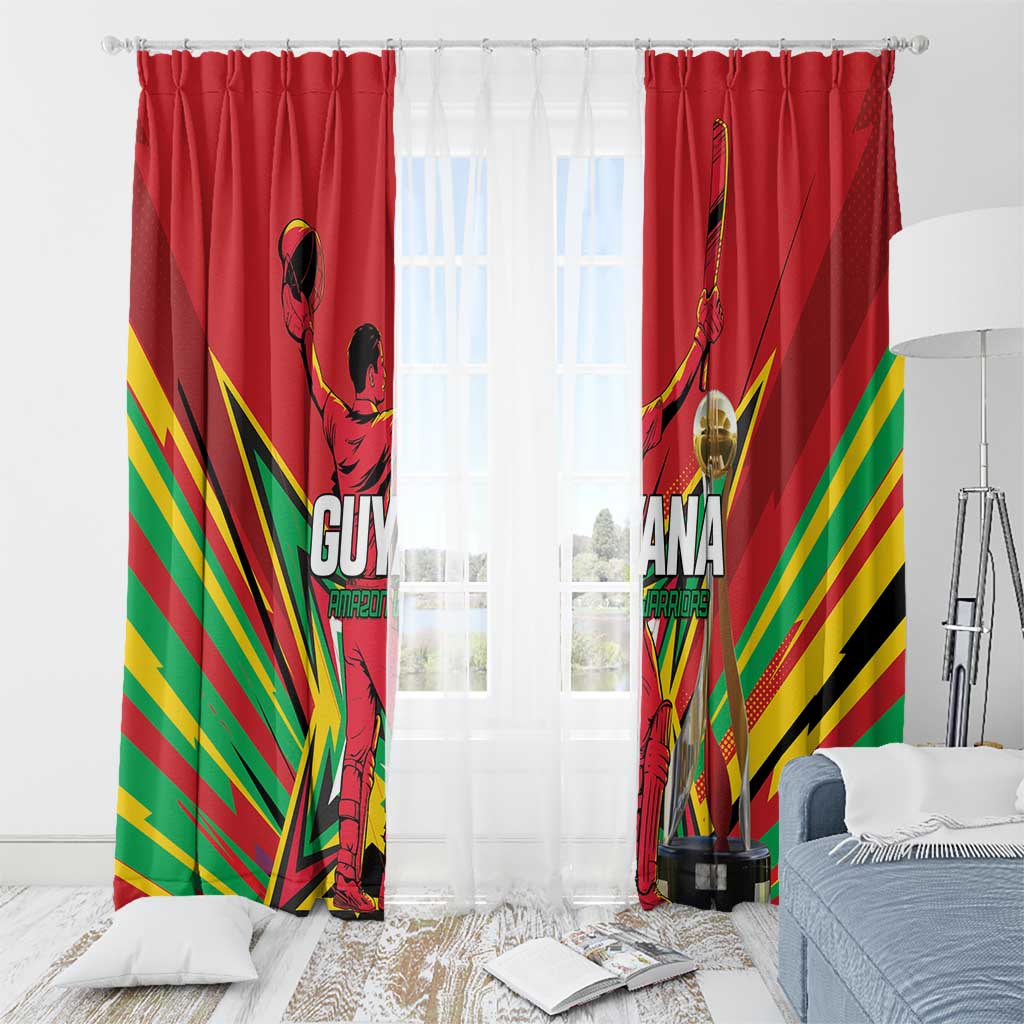 Amazon Warriors Champion Guyana Cricket Window Curtain - Wonder Print Shop