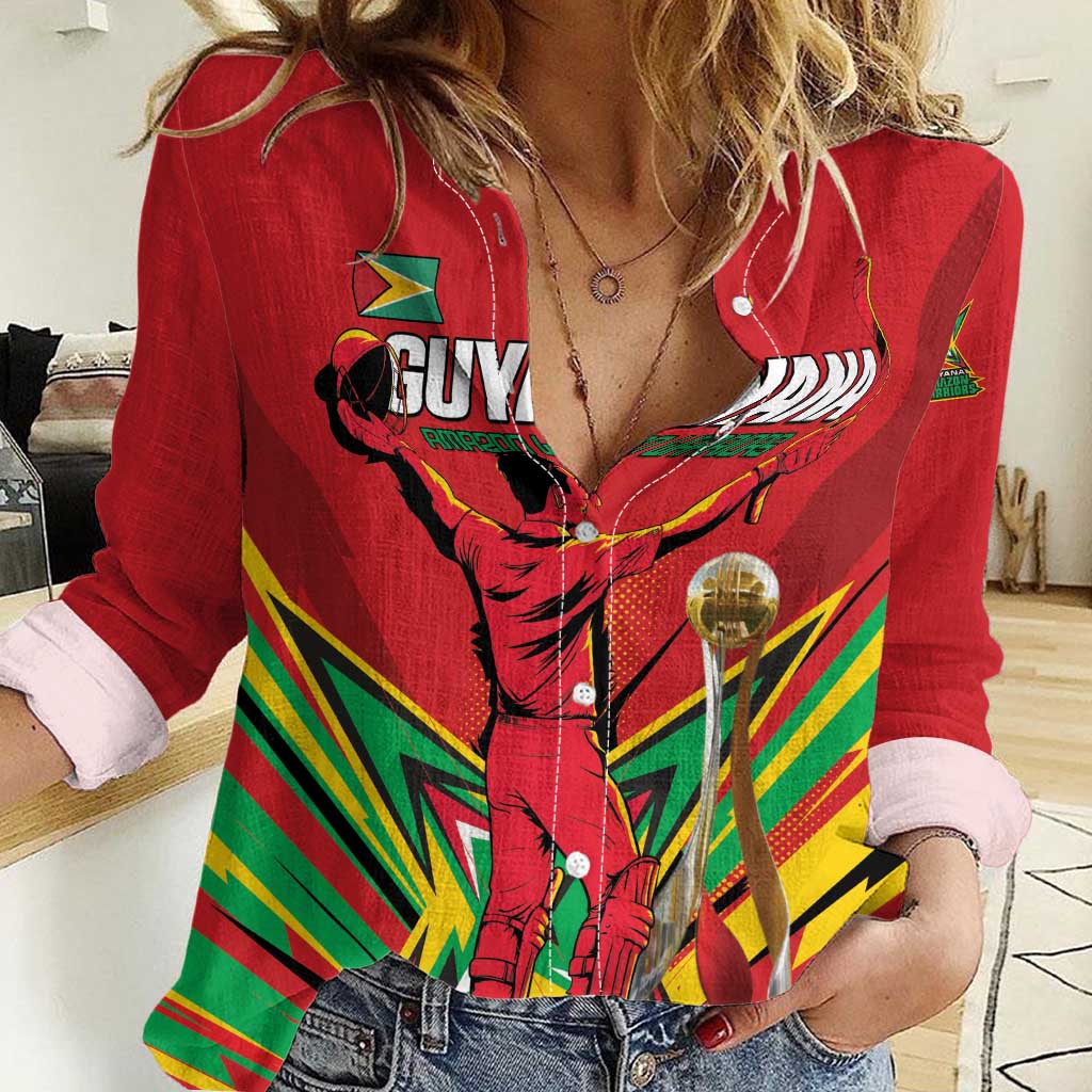 Personalized Amazon Warriors Champion Guyana Cricket Women Casual Shirt - Wonder Print Shop
