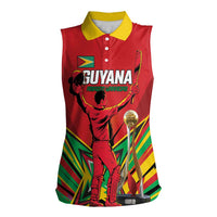 Personalized Amazon Warriors Champion Guyana Cricket Women Sleeveless Polo Shirt - Wonder Print Shop