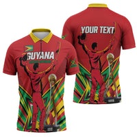 Personalized Amazon Warriors Champion Guyana Cricket Zipper Polo Shirt - Wonder Print Shop