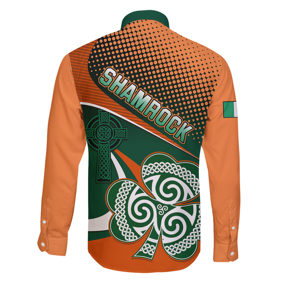 Ireland Rugby Family Matching Off Shoulder Short Dress and Hawaiian Shirt Irish Shamrock Go 2023 World Cup - Wonder Print Shop