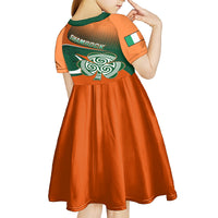 Ireland Rugby Kid Short Sleeve Dress Irish Shamrock Go 2023 World Cup - Wonder Print Shop