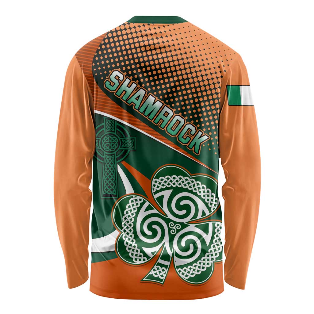 Ireland Rugby Long Sleeve Shirt Irish Shamrock Go 2023 World Cup LT01