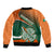 Ireland Rugby Sleeve Zip Bomber Jacket Irish Shamrock Go 2023 World Cup - Wonder Print Shop