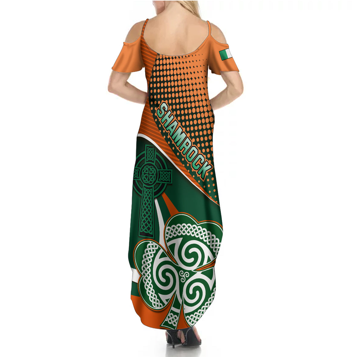 Ireland Rugby Summer Maxi Dress Irish Shamrock Go 2023 World Cup - Wonder Print Shop