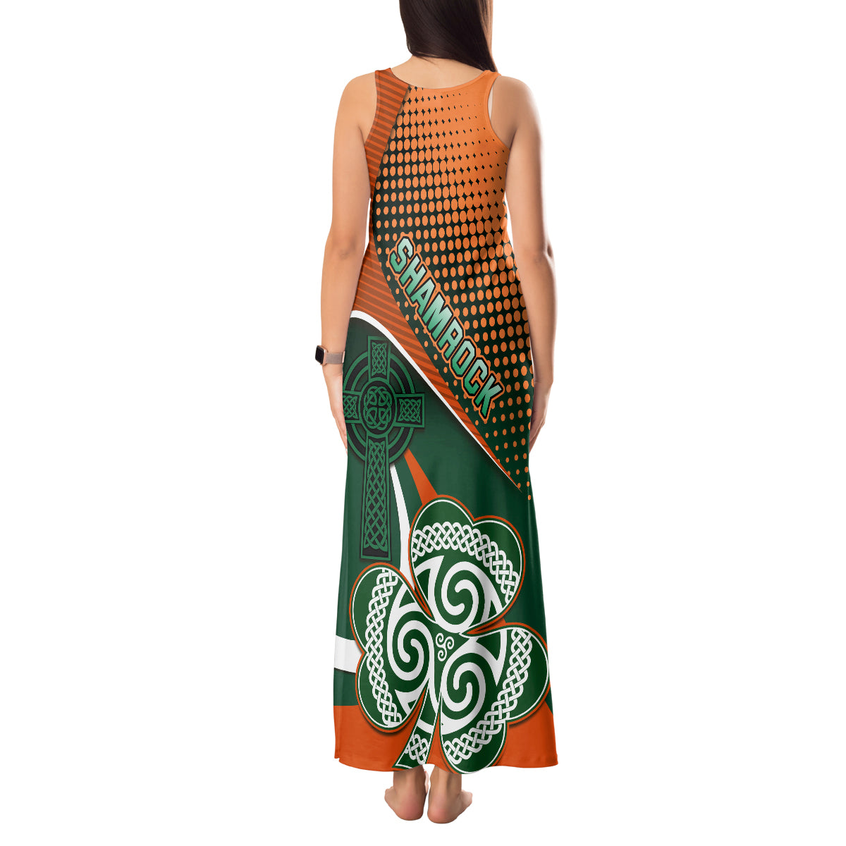 Ireland Rugby Tank Maxi Dress Irish Shamrock Go 2023 World Cup - Wonder Print Shop