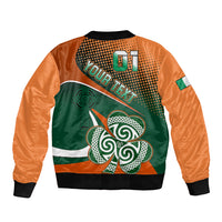 Custom Ireland Rugby Bomber Jacket Irish Shamrock Go 2023 World Cup - Wonder Print Shop