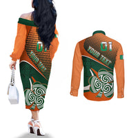 custom-ireland-rugby-couples-matching-off-the-shoulder-long-sleeve-dress-and-long-sleeve-button-shirts-irish-shamrock-go-2023-world-cup