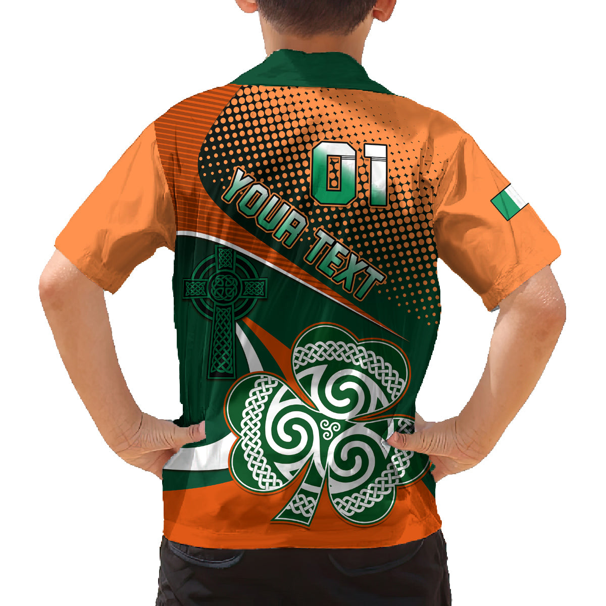 Custom Ireland Rugby Kid Hawaiian Shirt Irish Shamrock Go 2023 World Cup - Wonder Print Shop