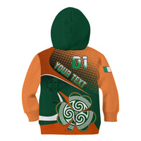 Custom Ireland Rugby Kid Hoodie Irish Shamrock Go 2023 World Cup - Wonder Print Shop