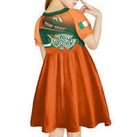 Custom Ireland Rugby Kid Short Sleeve Dress Irish Shamrock Go 2023 World Cup - Wonder Print Shop
