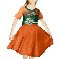 Custom Ireland Rugby Kid Short Sleeve Dress Irish Shamrock Go 2023 World Cup - Wonder Print Shop