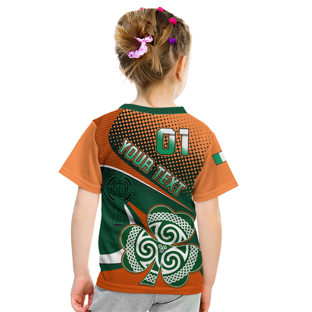 Custom Ireland Rugby Kid T Shirt Irish Shamrock Go 2023 World Cup - Wonder Print Shop