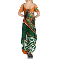 Custom Ireland Rugby Summer Maxi Dress Irish Shamrock Go 2023 World Cup - Wonder Print Shop