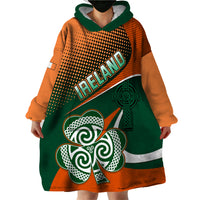 Custom Ireland Rugby Wearable Blanket Hoodie Irish Shamrock Go 2023 World Cup - Wonder Print Shop