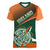 Custom Ireland Rugby Women V Neck T Shirt Irish Shamrock Go 2023 World Cup - Wonder Print Shop