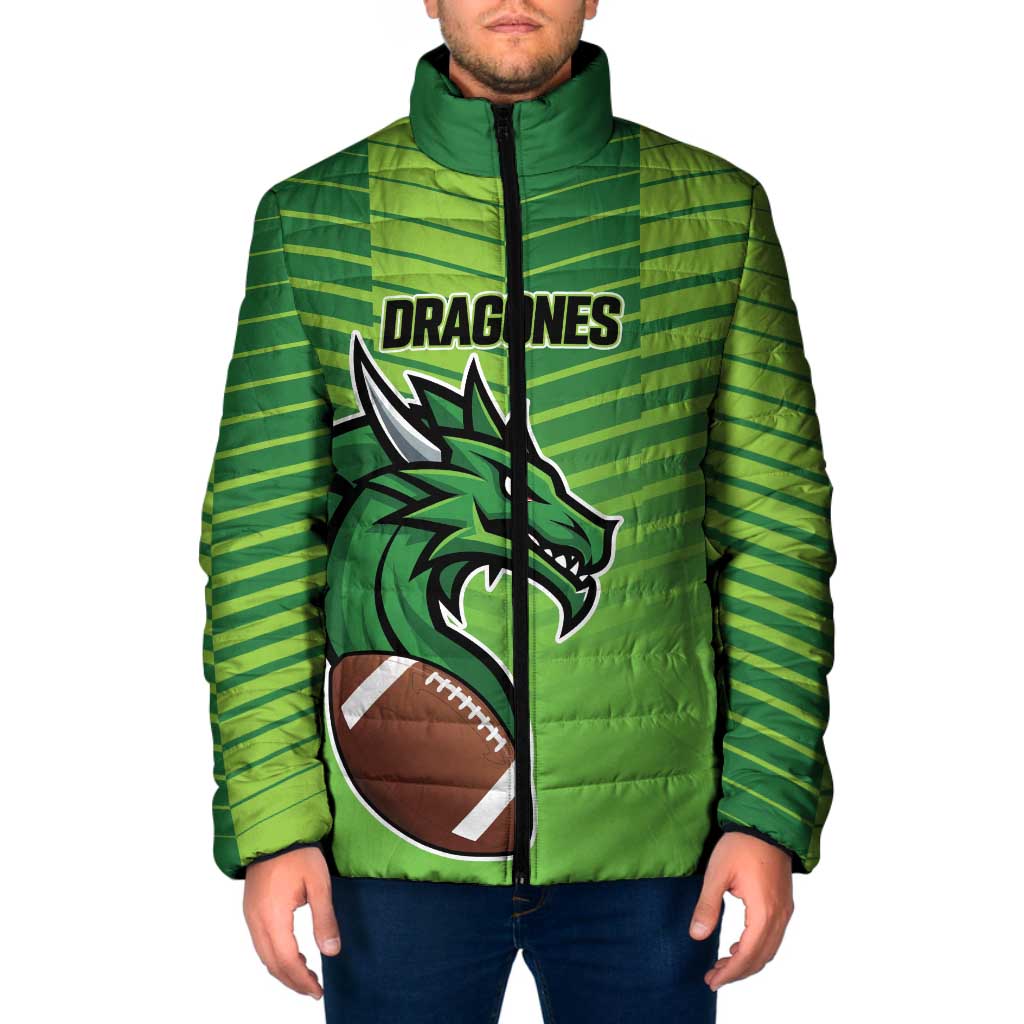 Dragones Guatemala Rugby Custom Padded Jacket Te esperamos - Wonder Print Shop