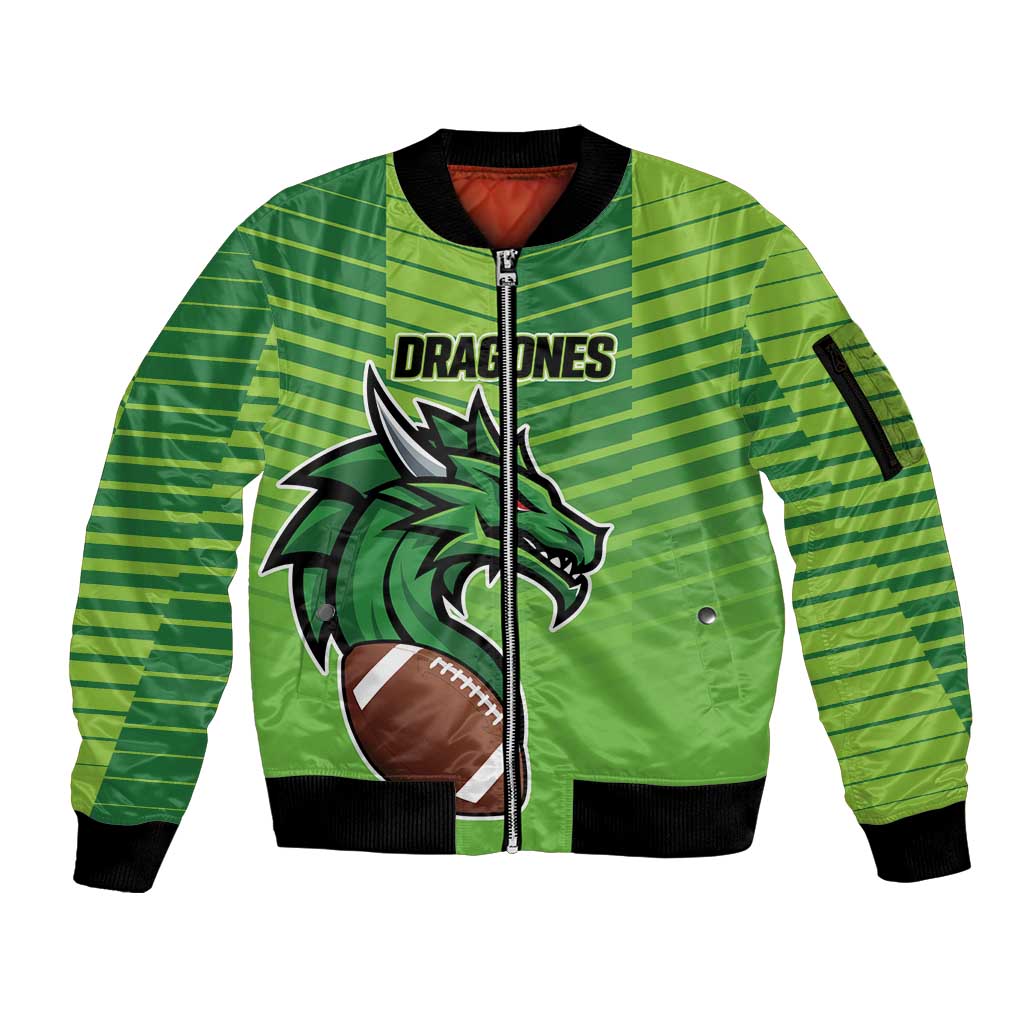 Dragones Guatemala Rugby Custom Sleeve Zip Bomber Jacket Te esperamos - Wonder Print Shop