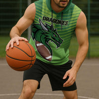 Dragones Guatemala Rugby Custom Sleeveless Hoodie Te esperamos - Wonder Print Shop