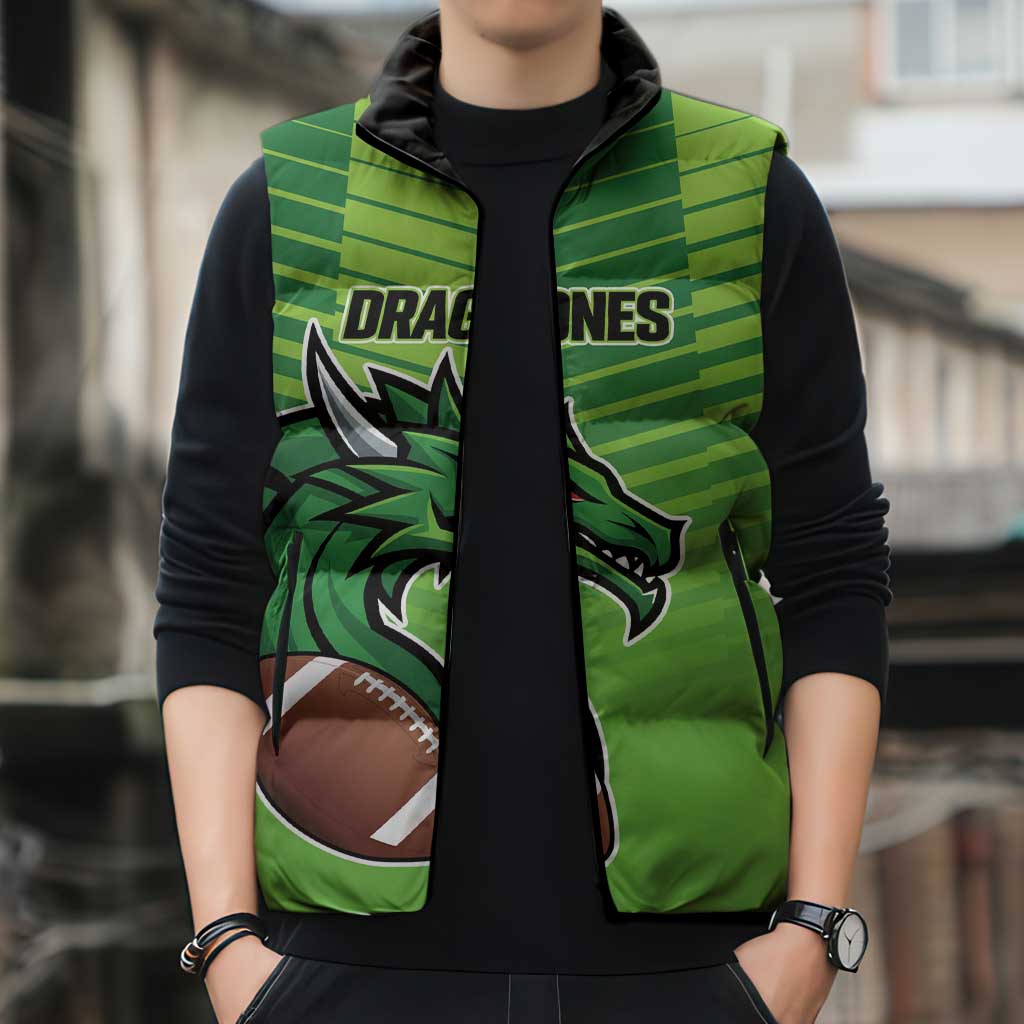 Dragones Guatemala Rugby Custom Sleeveless Puffer Jacket Te esperamos - Wonder Print Shop