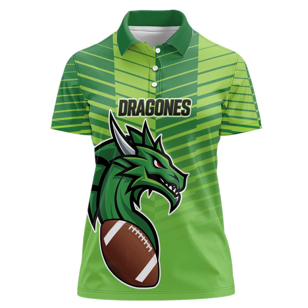 Dragones Guatemala Rugby Custom Women Polo Shirt Te esperamos - Wonder Print Shop