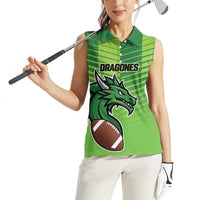 Dragones Guatemala Rugby Custom Women Sleeveless Polo Shirt Te esperamos - Wonder Print Shop