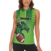 Dragones Guatemala Rugby Custom Women Sleeveless Polo Shirt Te esperamos - Wonder Print Shop