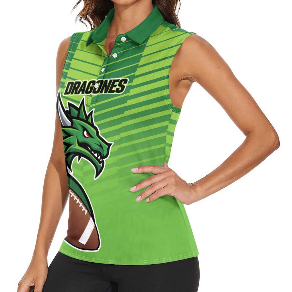 Dragones Guatemala Rugby Custom Women Sleeveless Polo Shirt Te esperamos - Wonder Print Shop