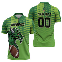 Dragones Guatemala Rugby Custom Zipper Polo Shirt Te esperamos - Wonder Print Shop