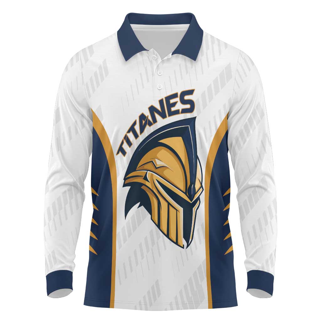 Titanes Guatemala Rugby Custom Long Sleeve Polo Shirt Estamos de regreso - Wonder Print Shop