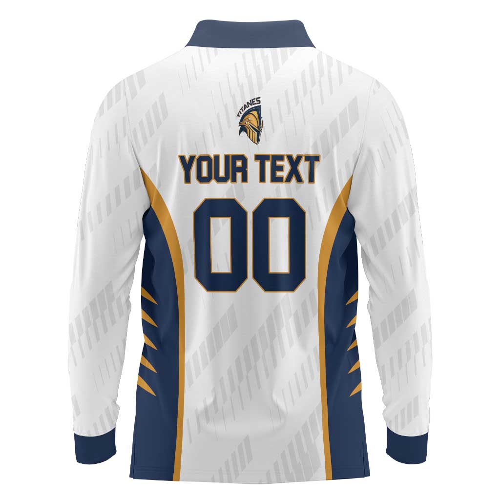 Titanes Guatemala Rugby Custom Long Sleeve Polo Shirt Estamos de regreso - Wonder Print Shop