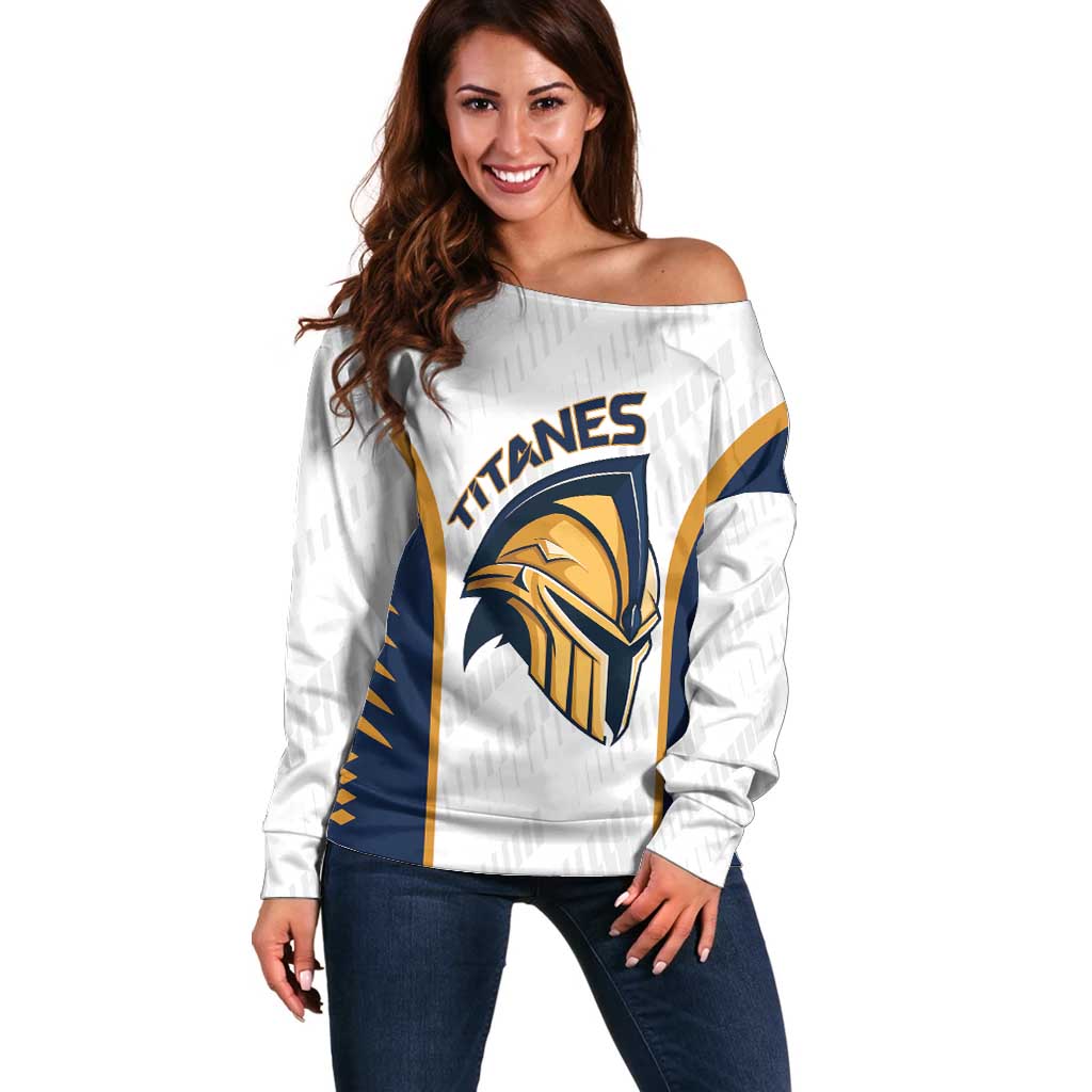 Titanes Guatemala Rugby Custom Off Shoulder Sweater Estamos de regreso - Wonder Print Shop